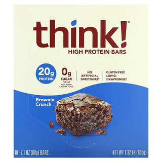 Think !, 高蛋白巧克力棒，10条，每条2.1盎司（60克）