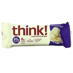 Think !, Barras con alto contenido de proteínas, Chocolate blanco, 10 barras, 60 g (2,1 oz) cada una