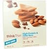 High Protein & Fiber Bars, Milk Chocolate Toffee Almond, 10 Bars, 1.76 oz (50 g) Each