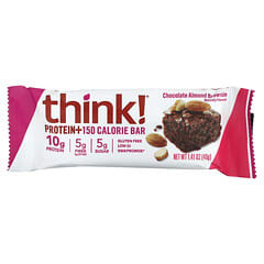 Think !, Protein+ Bars, Chocolate Almond Brownie, 10 Bars, 1.41 oz (40 ...