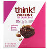 Barritas de proteína y fibra, Brownie de chocolate y almendras, 10 barritas, 40 g (1,41 oz) cada una