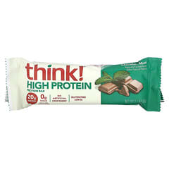 Think !, Barritas con alto contenido de proteínas, Chocolate y menta`` 10 barritas, 60 g (2,1 oz) cada una