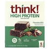 High Protein Bars, Chocolate Mint, 5 Bars, 2.1 oz (60 g) Each