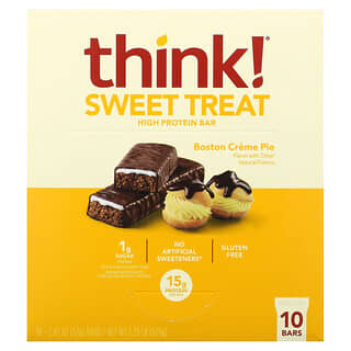 Think !, 甜點，高蛋白棒，波士頓派，5 根，2.1 盎司（57 克）