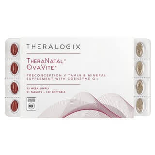 Theralogix, TheraNatal, OvaVite, 91 comprimidos más 182 cápsulas blandas