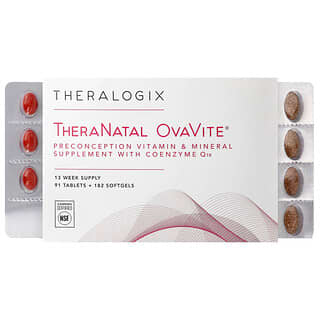 Theralogix, TheraNatal, OvaVite, 91 comprimidos más 182 cápsulas blandas