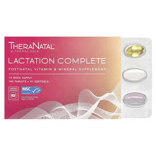 Theralogix, TheraNatal, Lactation complète, 182 comprimés + 91 capsules à enveloppe molle