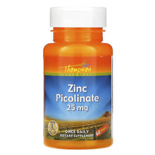 Thompson, Picolinato de Zinc, 25 mg, 60 Comprimidos