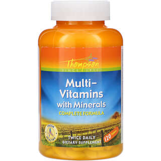 Thompson, мультивитамины с минералами, 120 таблеток