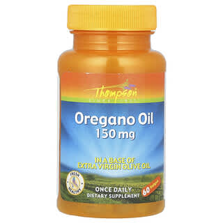 Thompson, Aceite de orégano, 150 mg, 60 cápsulas blandas