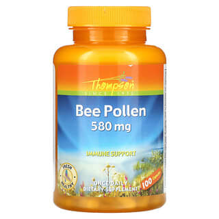 Thompson, Pollen d'abeille, 580 mg, 100 capsules