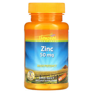 Thompson, Zinc, 50 mg, 60 comprimidos