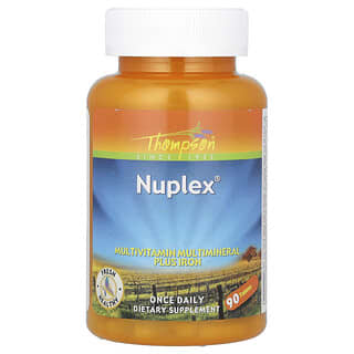Thompson, Nuplex, мультивітаміни й мультимінерали із залізом, 90 таблеток