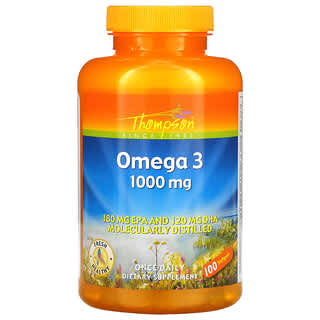 Thompson, Omega 3, 1000 mg, 100 Softgels