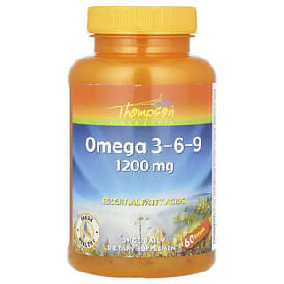 Thompson, Ômegas 3, 6 e 9, 1.200 mg, 60 Cápsulas Softgel