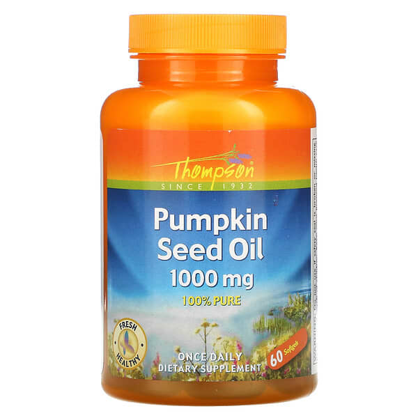 Thompson, Pumpkin Seed Oil, 1000 mg, 60 Softgels