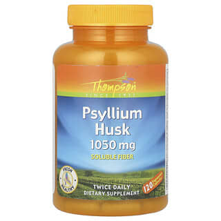 Thompson, Coque de psyllium, 1050 mg, 120 capsules végétariennes (525 mg par capsule)