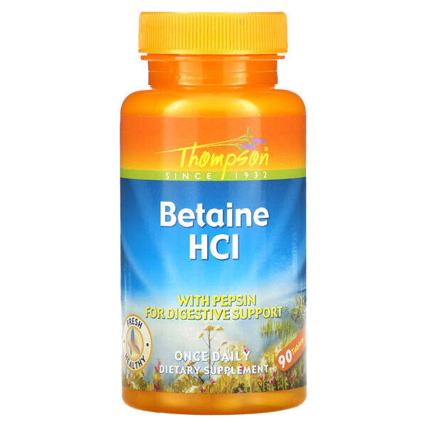 Thompson, Betaine HCl, 90 Tablets