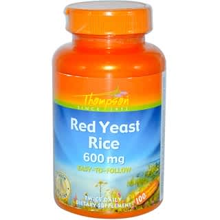 Thompson, Red Yeast Rice, 600 mg, 100 Veggie Caps