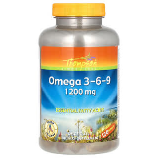 Thompson, Oméga 3-6-9, 1200 mg, 120 capsules à enveloppe molle