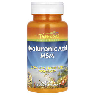 Thompson, Acide hyaluronique MSM, 30 capsules végétariennes