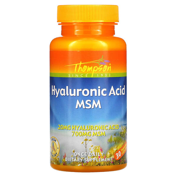 Thompson, Hyaluronic Acid MSM, 30 Vegetarian Capsules
