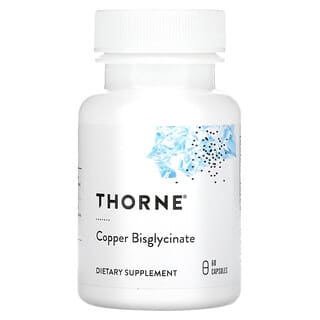 Thorne, Bisglicinato de cobre, 60 cápsulas