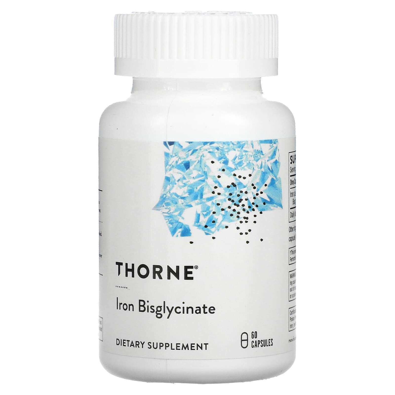 Thorne Research, ビスグリシン酸鉄, 60カプセル