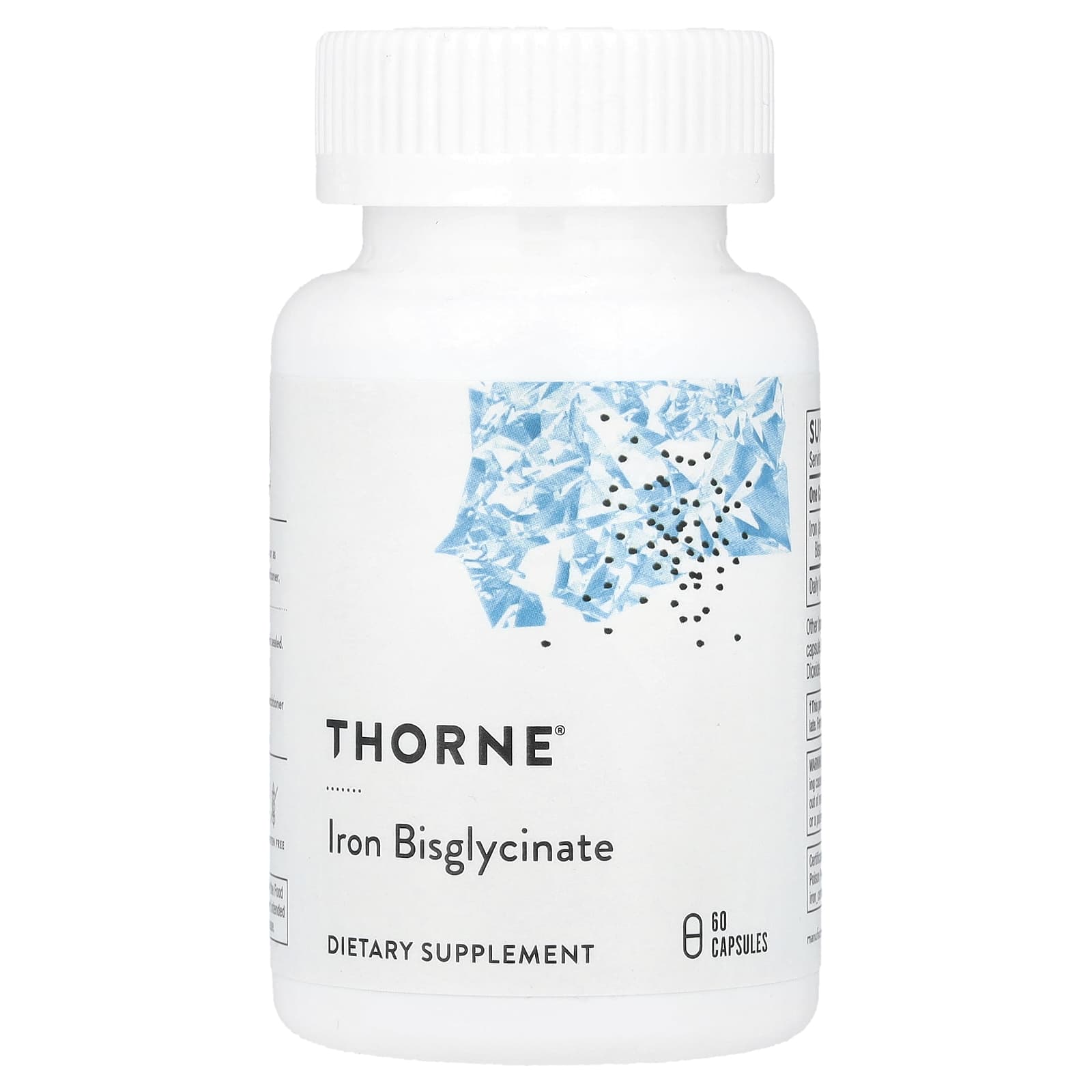 Thorne, 甘胺酸亞鐵，60 顆膠囊（每顆含 25 毫克）