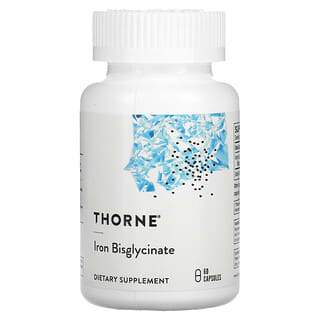 Thorne Research, 甘氨酸亞鐵，60 粒膠囊