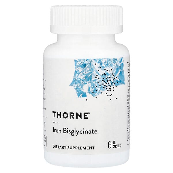 Thorne (쏜리서치), 철분 비스글리시네이트, 60캡슐(캡슐 1정당 25mg)