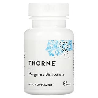 Thorne Research, Bisglicinato de Manganês, 60 Cápsulas