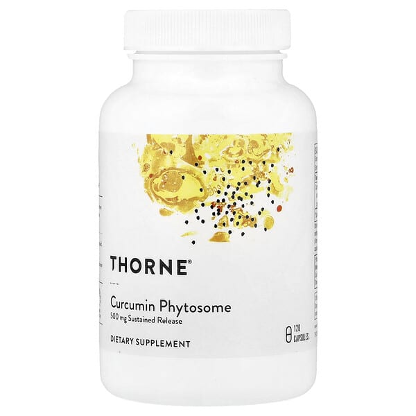 Thorne Curcumin Phytosome, Sustained Release, 120 Capsules (250 mg per Capsule)