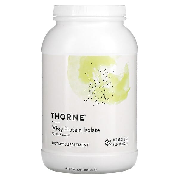 Thorne, Whey Protein Isolate, Vanilla, 1.84 lb (837 g)
