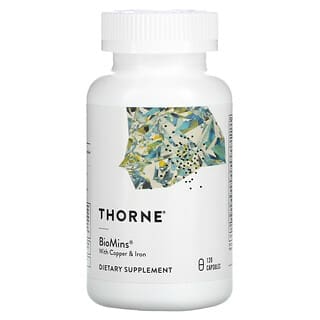 Thorne, BioMins con cobre y hierro, 120 cápsulas