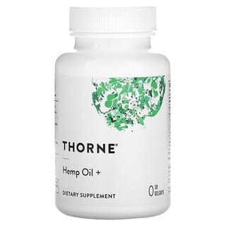 Thorne Research, Конопляное масло +, 30 гелевых капсул