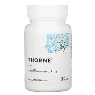 Thorne Research, Picolinato de zinc, 30 mg, 60 cápsulas