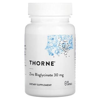 Thorne, Bisglycinate de zinc, 30 mg, 60 capsules