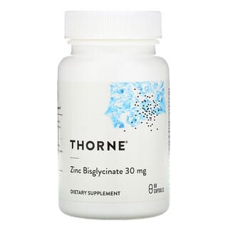 Thorne Research, Zinc Bisglycinate, 30 mg, 60 Capsules