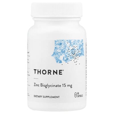 Thorne, Zinc Bisglycinate, 15 mg, 60 Capsules