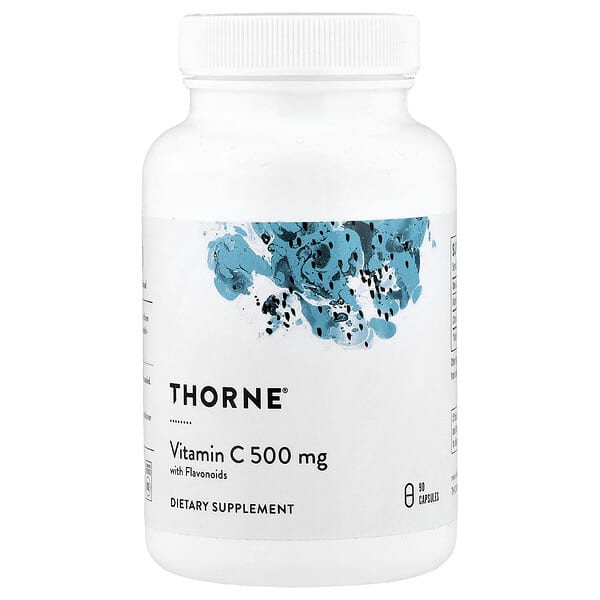 Thorne, 플라보노이드 함유 비타민C, 캡슐 90정