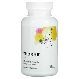 Thorne Research, Salud metabólica con bergamota y cúrcuma, 120 cápsulas