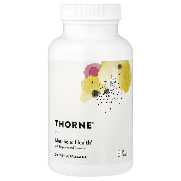 Thorne, 대사 건강, 베르가모트 및 강황 함유, 캡슐 120정