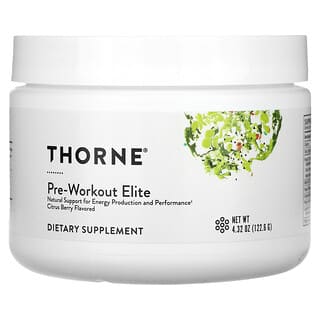 Thorne, Pre-Workout Elite, Citrus Berry, 4.32 oz (122.6 g)