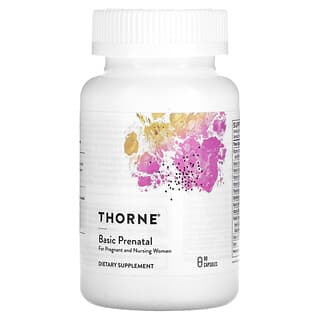 Thorne, Suplemento prenatal básico, 90 cápsulas