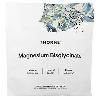 Thorne, Magnesium Bisglycinate, Magnesiumbisglycinat, 30 Sticks, je 3,8 g (0,13 oz.).