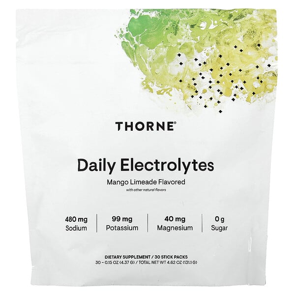 Daily Electrolytes, Mango Limeade, 30 Stick Packs, 0.15 oz (4.37 g) Each
