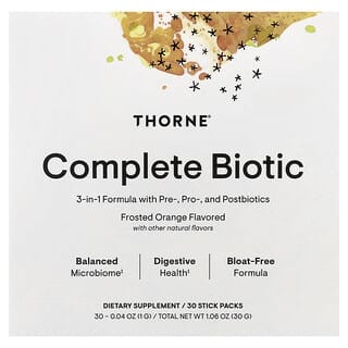 Thorne, Complete Biotic, Portocaliu înghețat, 30 pliculețe, a câte 1 g fiecare