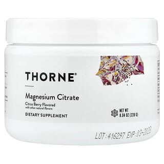 Thorne, цитрат магния, цитрус, ягоды, 228 г (8,04 унции)