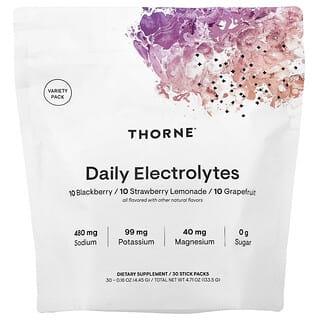 Thorne, Electroliți zilnici, pachet variat, 30 de pliculețe